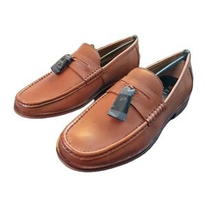 NEW! Walk London Men's Tino Tassel Leather Loafers Tan Size US 8/UK 7 $185